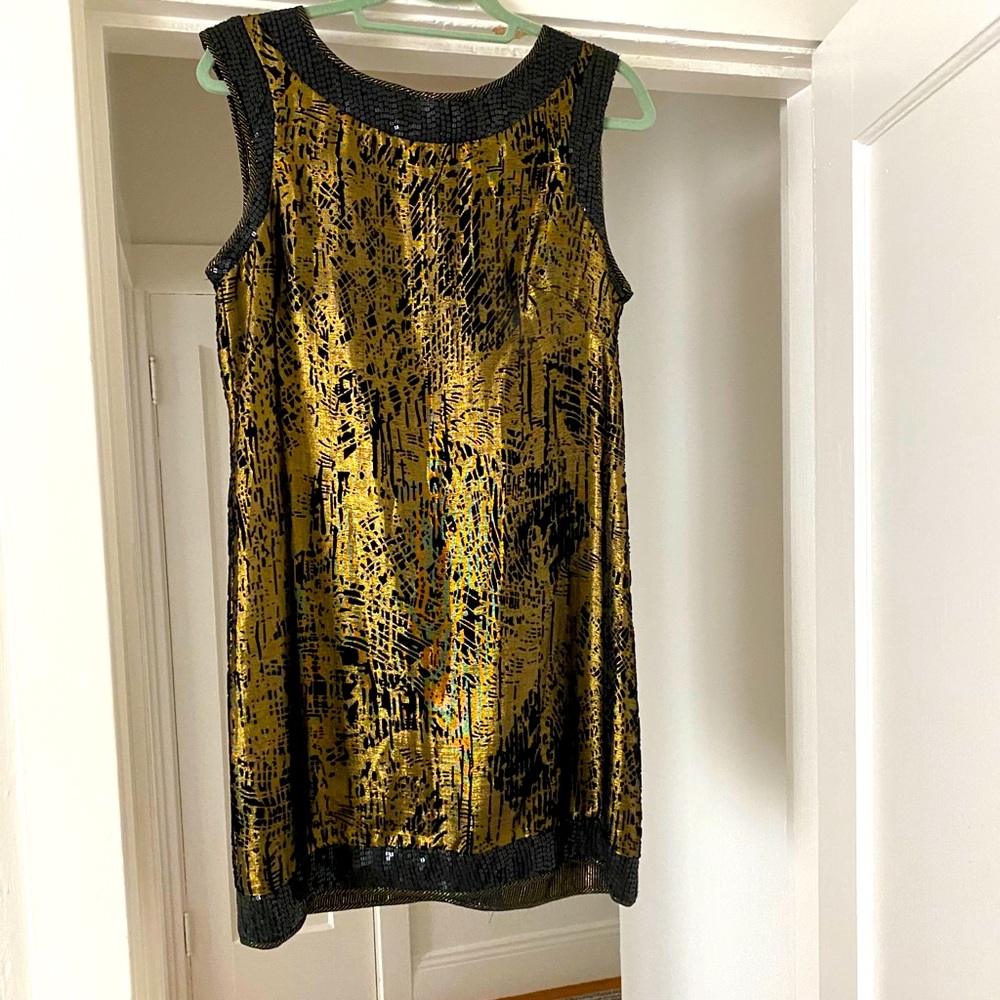 ABS Gold Cocktail Dress